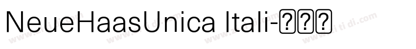 NeueHaasUnica Itali字体转换